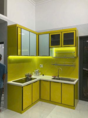 Tủ bếp nhôm kính