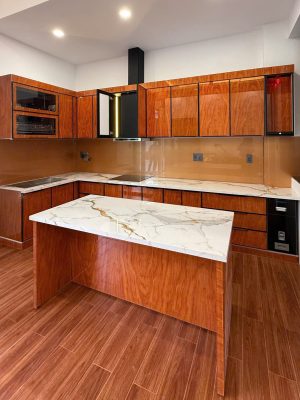 Tủ bếp nhôm kính