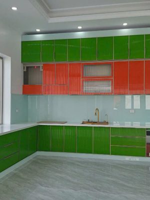 Tủ bếp nhôm kính